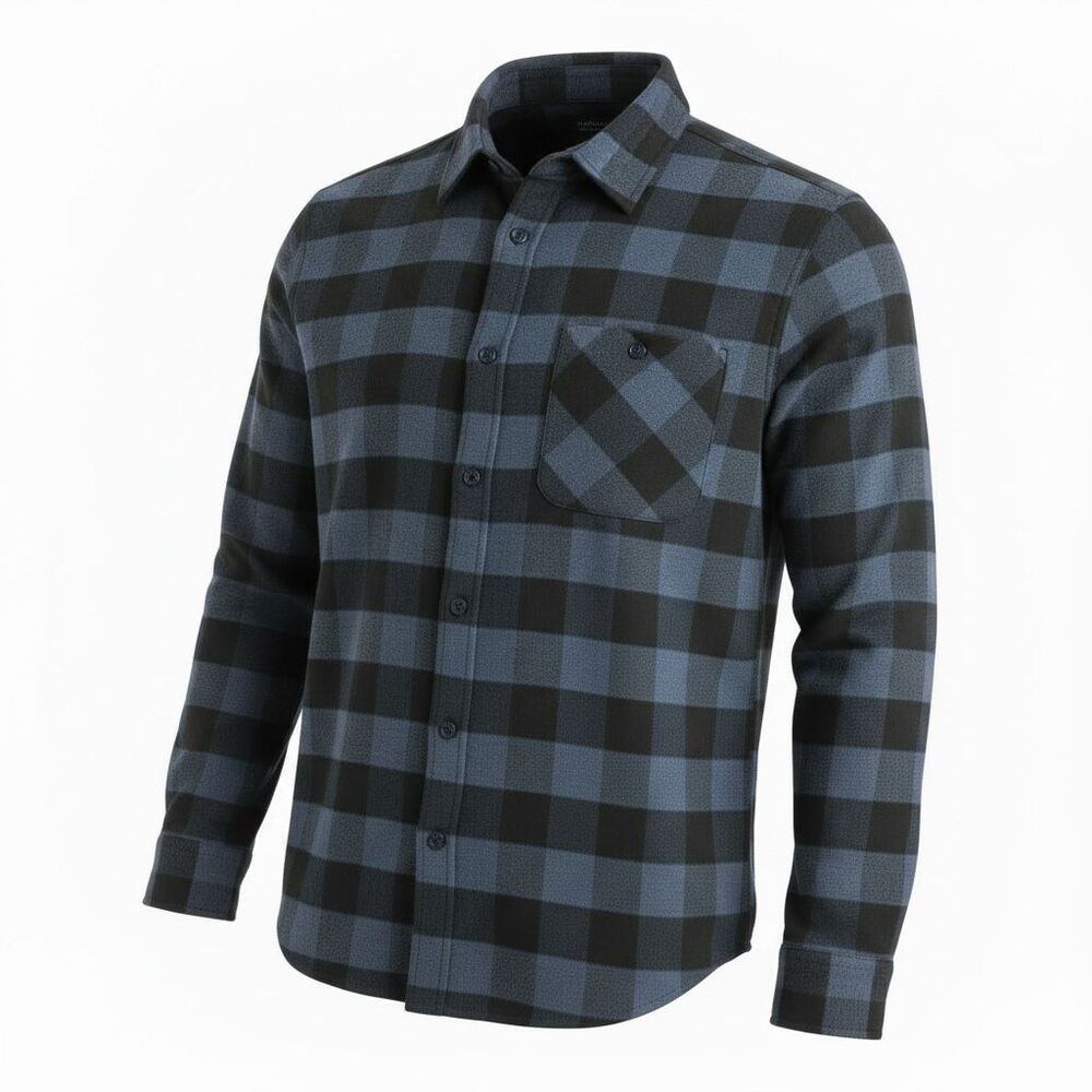 Weatherproof Vintage Men’s Size XL Flannel Shirt NWT Plaid Blue Gray Long Sleeve